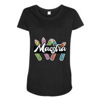 Maestra Spanish Teacher Bilingual Maternity Scoop Neck T-shirt | Artistshot