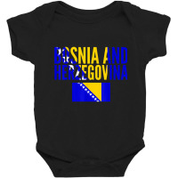 Bosnian Gift   Bosnia And Herzegovina Country Flag T Shirt Baby Bodysuit | Artistshot