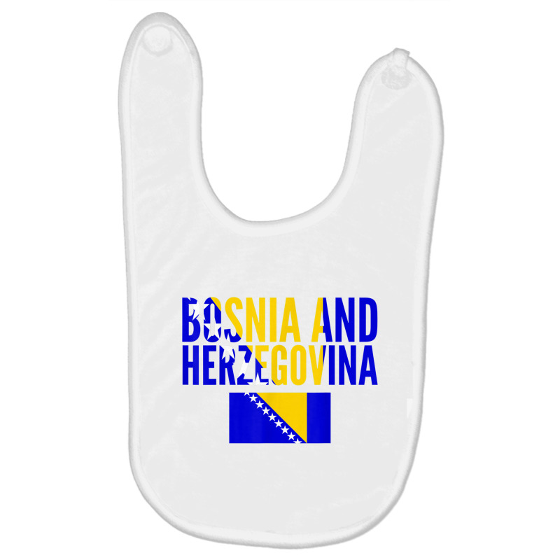 Bosnian Gift   Bosnia And Herzegovina Country Flag T Shirt Baby Bibs by cm-arts | Artistshot