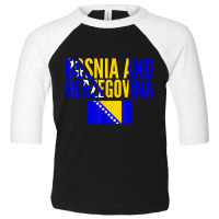 Bosnian Gift   Bosnia And Herzegovina Country Flag T Shirt Toddler 3/4 Sleeve Tee | Artistshot