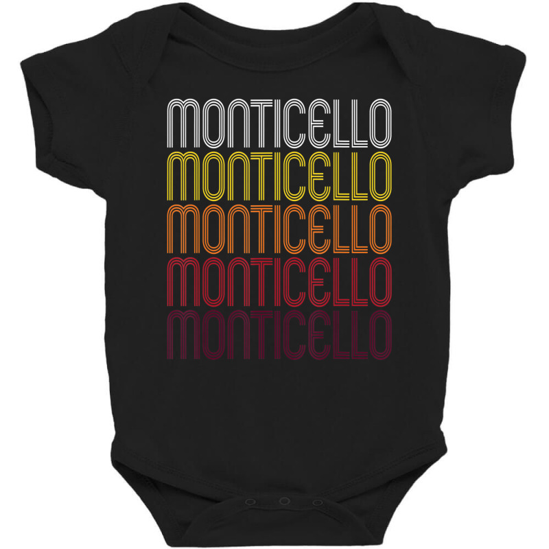 Monticello, Il Vintage Style Illinois Baby Bodysuit by Mello Greenwood | Artistshot