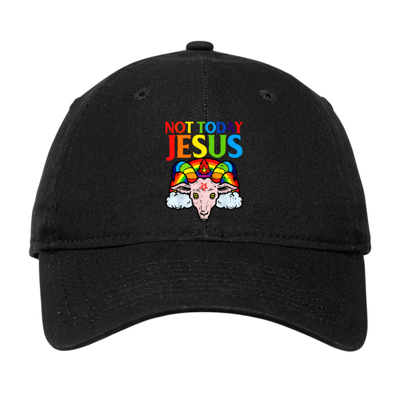 Today Not Jesus Satan Goat Satanic Adjustable Cap by atereabag | Artistshot