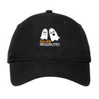 Spooky Inequalities Ghosts  Halloween Math Teacher Adjustable Cap | Artistshot