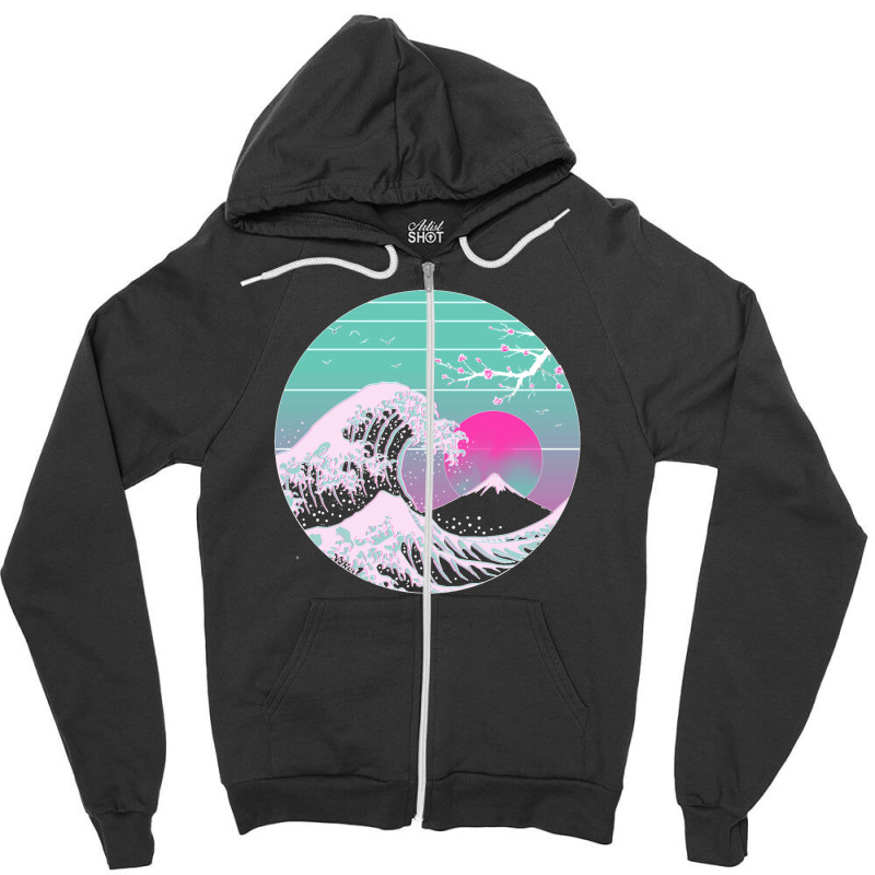 Great Vapor Aesthetics Zipper Hoodie | Artistshot