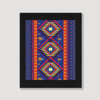 Vintage Antique Oriental Berber Moroccan Style Design Portrait Canvas Print | Artistshot