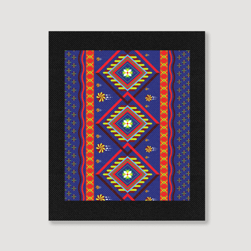 Vintage Antique Oriental Berber Moroccan Style Design Portrait Canvas Print | Artistshot