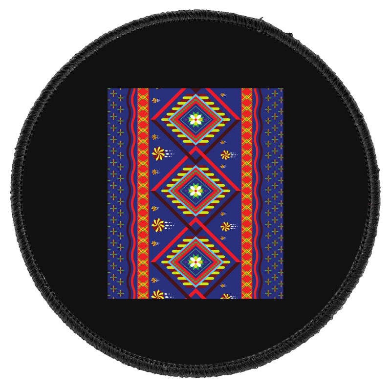 Vintage Antique Oriental Berber Moroccan Style Design Round Patch | Artistshot