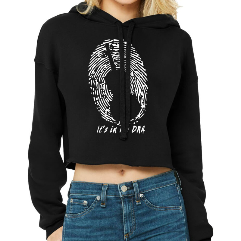 Violin It's In My Dna For Violinists Cropped Hoodie by cm-arts | Artistshot