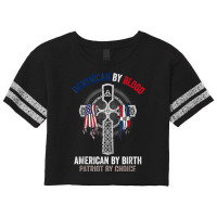 Dominican By Blood American By Birth Dominican Republic Flag T Shirt Scorecard Crop Tee | Artistshot