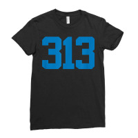 Detroit 313 Area Code   Grit   Sports Fan   Detroiter Fan T Shirt Ladies Fitted T-shirt | Artistshot