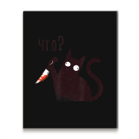 Russian Language Cat With A Knife Saying What Metal Print Vertical | Artistshot