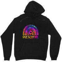 Preschool Teacher Leopard Tie Dye Rainbow Back To School Unisex Hoodie | Artistshot