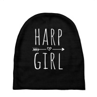 Harp Girl Funny Harp Player Harpist Pullover Hoodie Baby Beanies | Artistshot