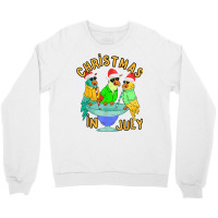 Christmas In July Pool Party Parrot Bird Funny Drinking Team T Shirt Crewneck Sweatshirt | Artistshot