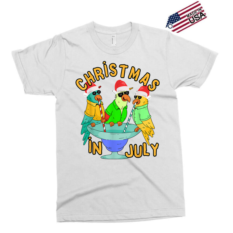 Christmas In July Pool Party Parrot Bird Funny Drinking Team T Shirt Exclusive T-shirt by zheralalumo | Artistshot