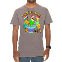 Christmas In July Pool Party Parrot Bird Funny Drinking Team T Shirt Vintage T-shirt | Artistshot