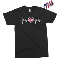 Uk Heartbeat United Kingdom British Great Britain Flag T Shirt Exclusive T-shirt | Artistshot