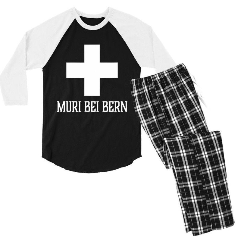 Muri Bei Bern, Switzerland Swiss, Suisse Cross Men's 3/4 Sleeve Pajama Set by Mello Greenwood | Artistshot