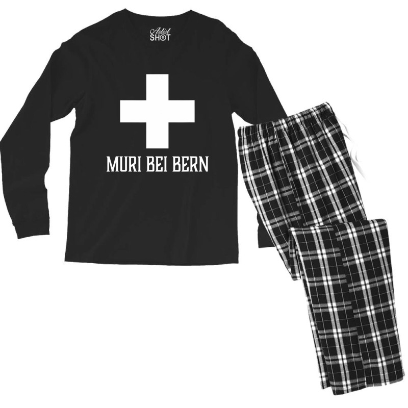 Muri Bei Bern, Switzerland Swiss, Suisse Cross Men's Long Sleeve Pajama Set by Mello Greenwood | Artistshot