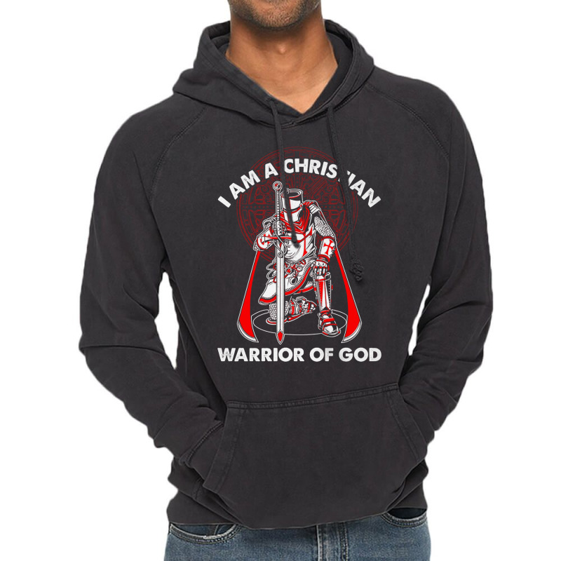 I Am A Christian Warrior Of God Crusader Knights Templar Pullover Hood Vintage Hoodie | Artistshot