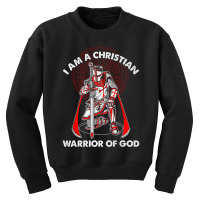 I Am A Christian Warrior Of God Crusader Knights Templar Pullover Hood Youth Sweatshirt | Artistshot