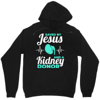 Saved By Jesus And A Kidney Donor Organ Donation Awareness Long Sleeve Unisex Hoodie | Artistshot