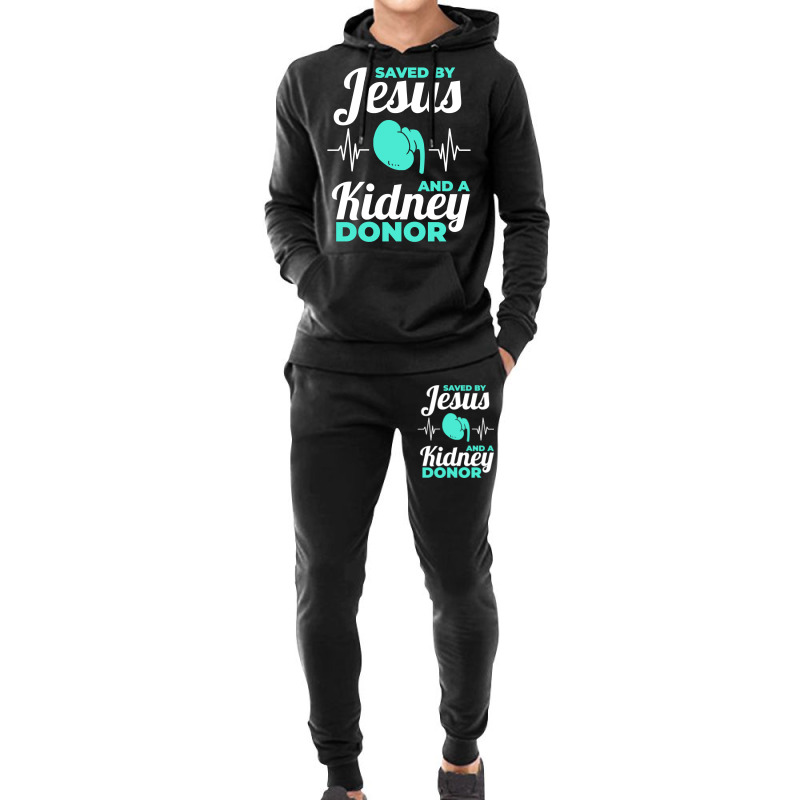 Saved By Jesus And A Kidney Donor Organ Donation Awareness Long Sleeve Hoodie & Jogger set by cm-arts | Artistshot