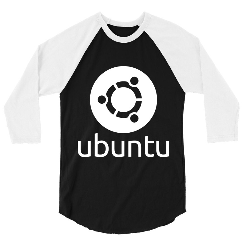 Dark Ubuntu Linux 3/4 Sleeve Shirt | Artistshot