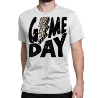 Game Day Game Day Leopard Lightning Bolt T Shirt Classic T-shirt | Artistshot