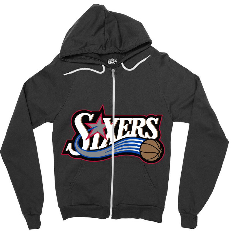 Sixers zip outlet up hoodie