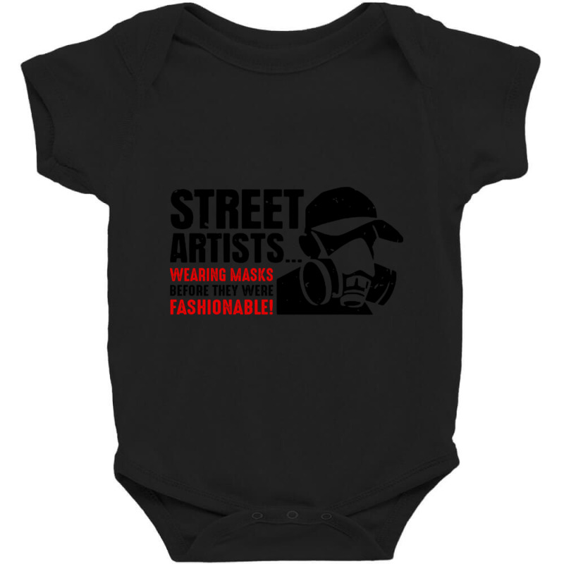 Street Artists Wearing Masks Before They Were Fashionable Baby Bodysuit | Artistshot