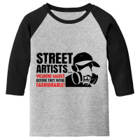 Street Artists Wearing Masks Before They Were Fashionable Youth 3/4 Sleeve | Artistshot