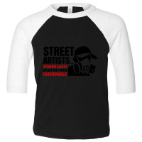 Street Artists Wearing Masks Before They Were Fashionable Toddler 3/4 Sleeve Tee | Artistshot