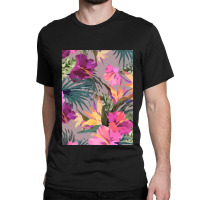 Summer Ropical Floral Paern Romanic Classic T-shirt | Artistshot