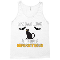 Bad Luck Black Cat Bat Funny Superstitious Meme Design Tank Top | Artistshot