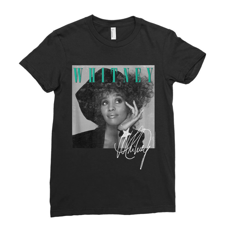 Whitney Houston Shooting Star Ladies Fitted T-Shirt by cm-arts | Artistshot