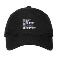 Eat Sleep Game Repeat Mmo Rpg Leetcode Leet Gift Adjustable Cap | Artistshot