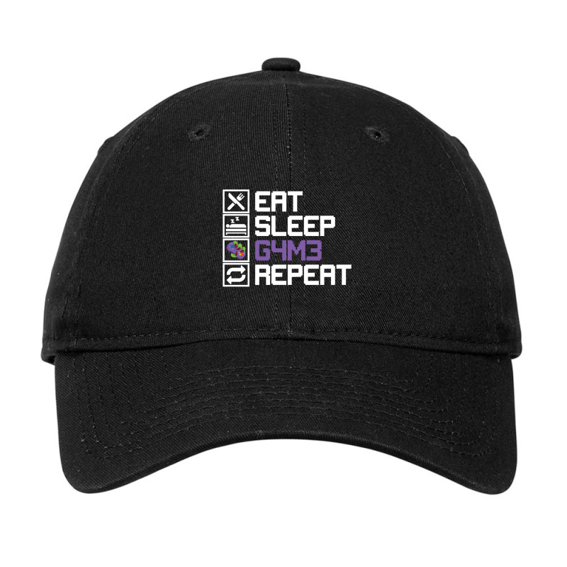 Eat Sleep Game Repeat Mmo Rpg Leetcode Leet Gift Adjustable Cap by FRANCISMATANZA | Artistshot