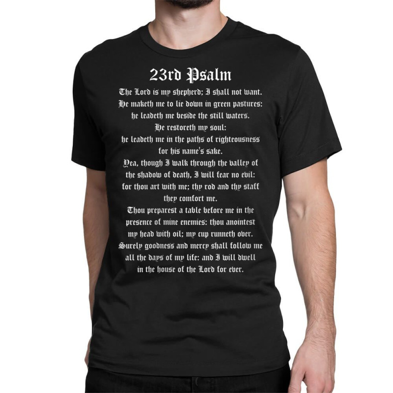 Womens 23rd Psalm V-neck Classic T-shirt by cm-arts | Artistshot