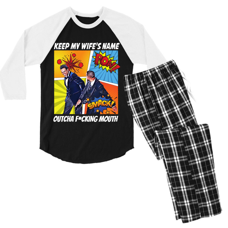 Will Smith Slap Men's 3/4 Sleeve Pajama Set | Artistshot