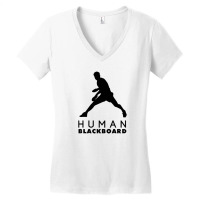 Human Blackboard Women's V-neck T-shirt | Artistshot