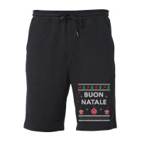 Merry Christmas Italian Ugly Christmas Gift Buon Natale T Shirt Fleece Short | Artistshot