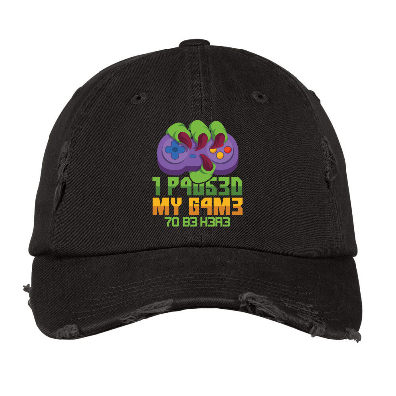 I Paused My Game To Be Here Mmo Rpg Orc Gift Vintage Cap by FRANCISMATANZA | Artistshot