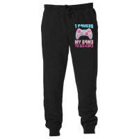 I Paused My Game To Be Here Pink Gamer Girl Leet Unisex Jogger | Artistshot