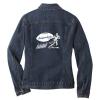 Vintage Football Rock Island Independents White Independents Wordmark Ladies Denim Jacket | Artistshot