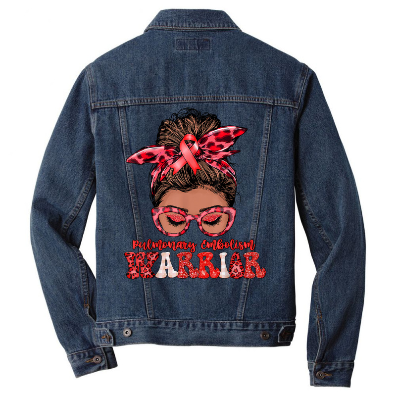 Black Women Pulmonary Embolism Warrior Gifts T Shirt Men Denim Jacket | Artistshot