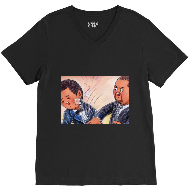 Will Smith Slap  (2) V-neck Tee | Artistshot