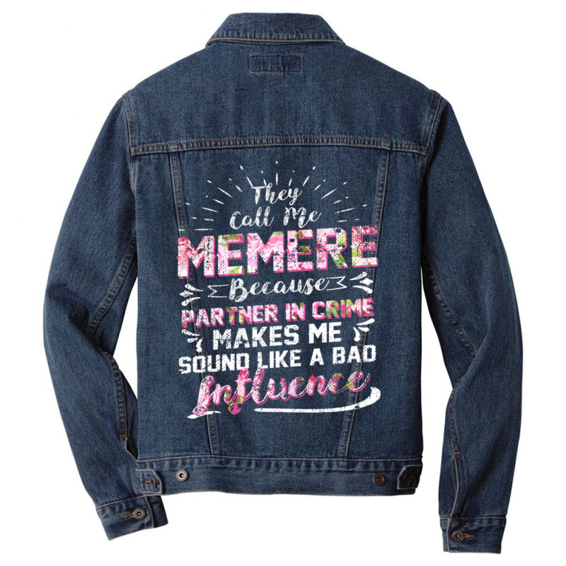 They Call Me Meme Partner In Crime Funny Men Denim Jacket | Artistshot