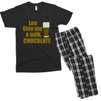 Lou Give Me A Milk. Chocolate - Back To The Future Gift Men's T-shirt Pajama Set | Artistshot