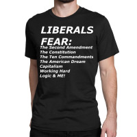 Liberals Fear Classic T-shirt | Artistshot